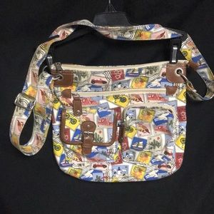 🛍Cute Canvas Bag depicting stamps and postage marks